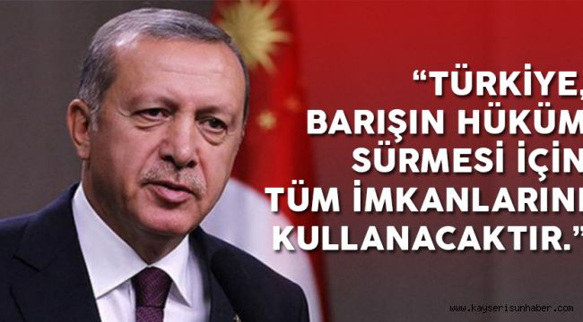 Cumhurbaşkanı Erdoğan'dan 20 Temmuz Barış ve Özgürlük Bayramı Mesajı  