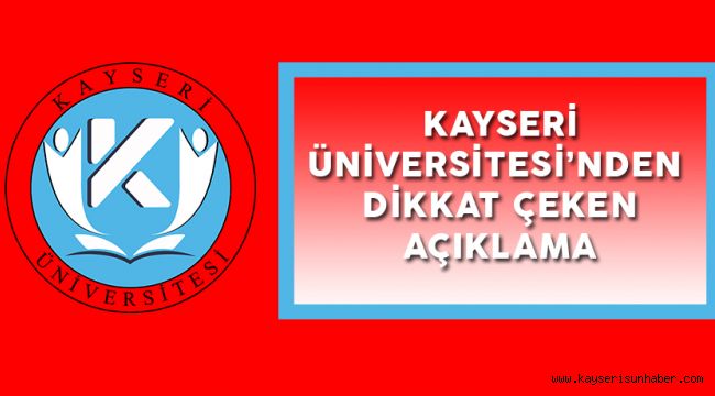 Kayseri Üniversitesi'nden Sözde 'Barış Bildirisi'ne Tepki  