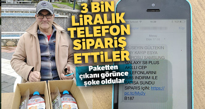 3 bin liralık telefon sipariş ettiler, paketten bitki çayı ve solisyon çıktı