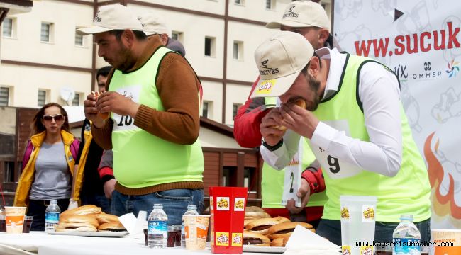 Sucuk Ekmek Yeme Yarışması “Sucukla Patla” üçüncü kez yine Erciyes’te