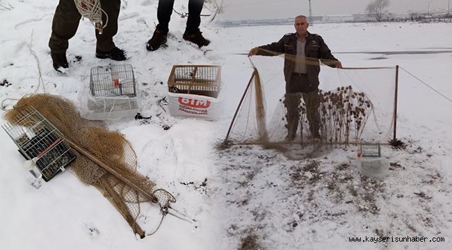 Saka avcıları suçüstü yakalandı