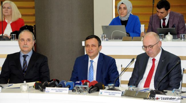 17 üniversitenin rektörü Kayseri'de buluştu