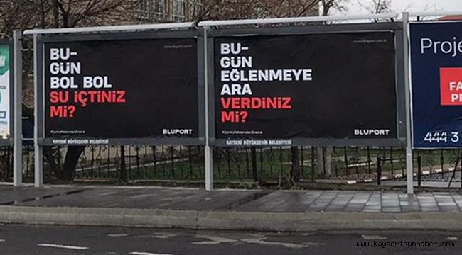 Bilboardlarda 'Corona' uyarısı