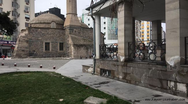 Kayseri’de cami avlusunu fareler bastı