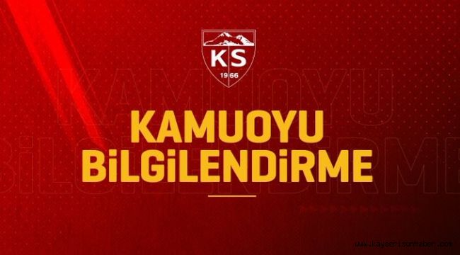 Kayserispor'da bir idari personelde sonuç pozitif çıktı