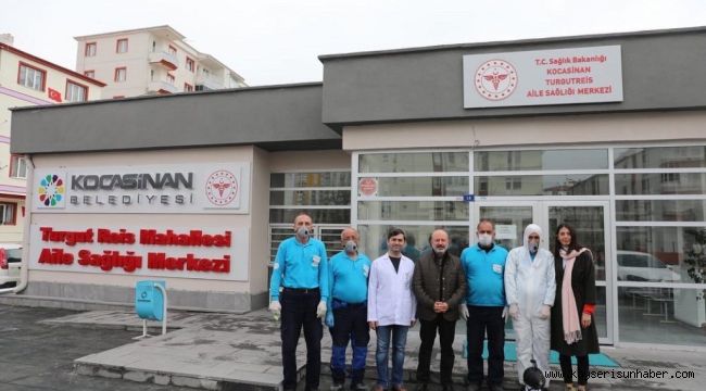 Kocasinan’da vatandaşların ortak kullanım alanları dezenfekte ediliyor