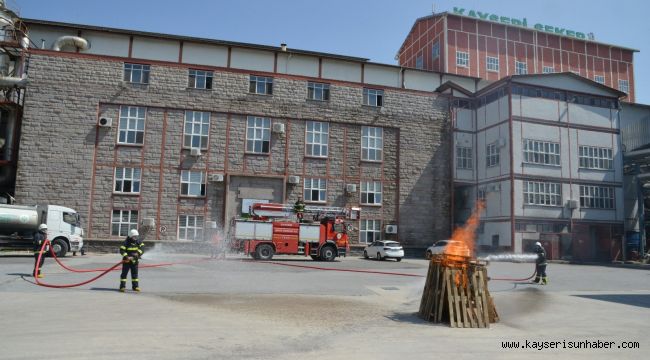 Kayseri Şeker'de acil durum ve yangın tatbikatı