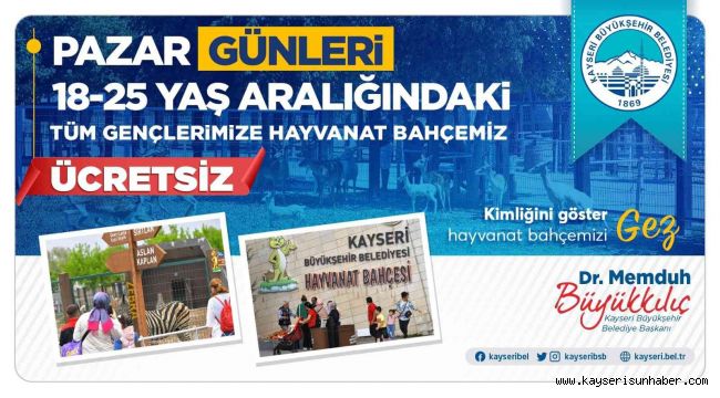 Hayvanat Bahçesi Pazar günü gençlere ücretsiz