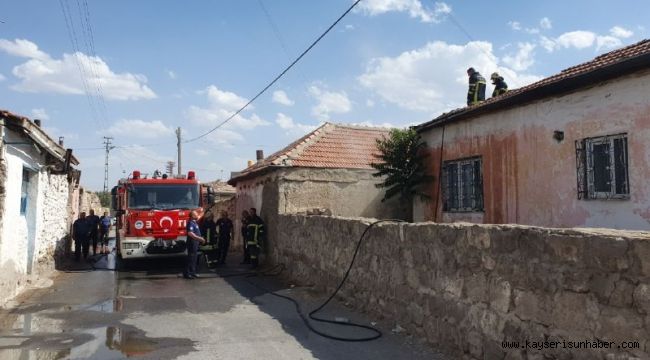 Kömürlükte çıkan yangın eve sıçramadan söndürüldü