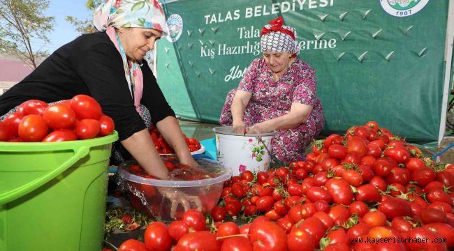 Talas'ta kış hazırlıkları son gününde de dolu dolu geçti