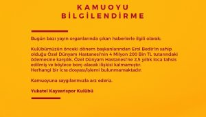 Kayserispor, eski başkana loca sattı