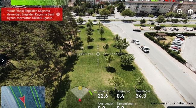 Kocasinan Belediyesi Drone ile Açık Alanları İlaçlıyor