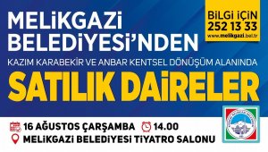 Melikgazi'de 35 adet satılık daireler için son gün