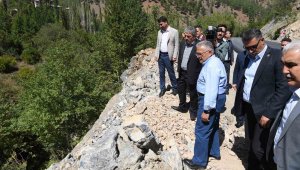 Başkan Büyükkılıç, Kapuzbaşı Şelaleleri yolunda sıcak asfalt çalışmalarını inceledi