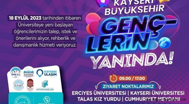 Kayseri'ye yeni gelen öğrencilere rehberlik ve danışmanlık hizmeti başladı