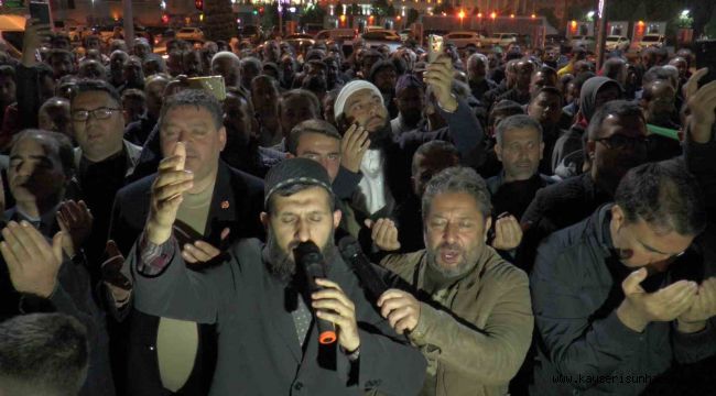 Kayseri'de eller semaya Filistin için açıldı