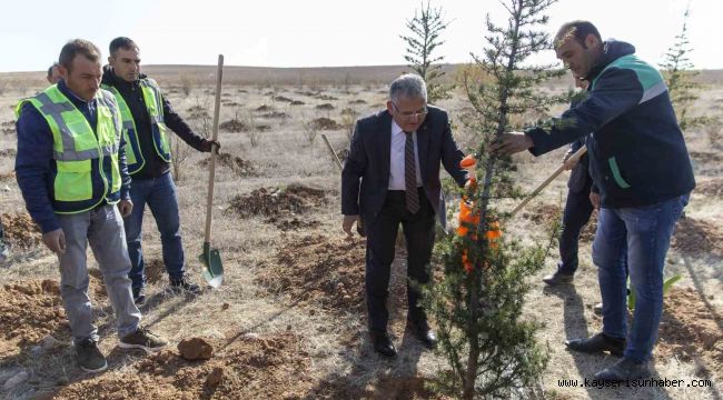 Başkan Büyükkılıç ile Kayseri'de 5 yılda 549 bin 735 adet ağaç ve çalı toprakla buluştu