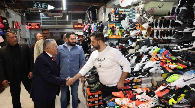 Başkan Büyükkılıç, Yeraltı Çarşısı'nda esnaf ve vatandaşlarla buluştu
