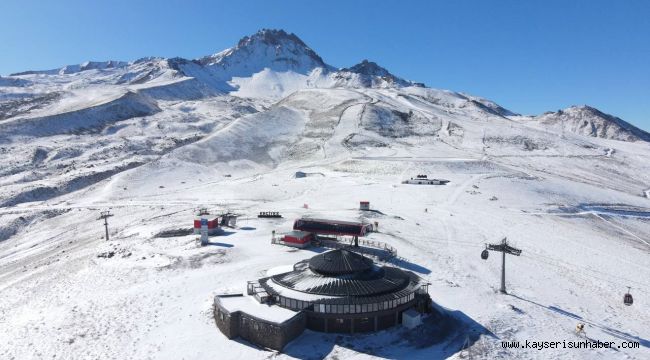 Erciyes'te kar sevinci