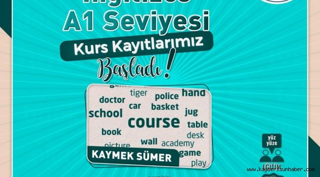 KAYMEK, İngilizce A1 seviyesi 2. Grup kurs kayıtlarını başlattı