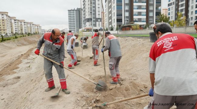 Melikgazi geleceğe nefes için, birçok mahallede fidan dikiyor