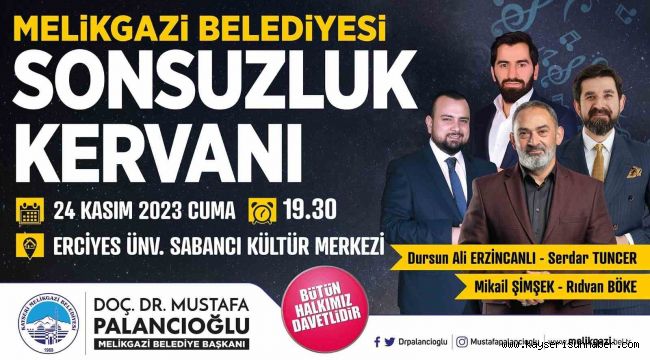 Melikgazi'de şiir dolu 'Sonsuzluk Kervanı' akşamı