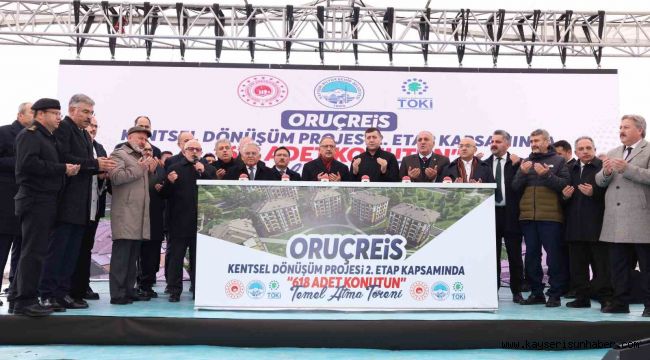 Kayseri Büyükşehir, Oruçreis'i dönüştürüyor: 618 konutun temeli atıldı