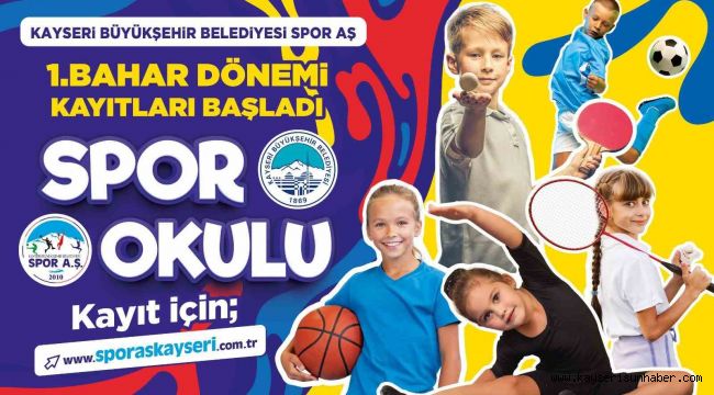 Büyükşehir Spor AŞ 1'inci bahar dönemi spor okulları kayıtları başladı