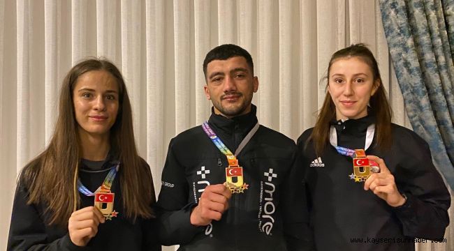 Erciyes Üniversitesi Kick Boks sporcuları 3 altın madalya kazandı