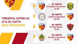 Kayserispor'un maç takvimi: 3 kez Cumartesi günü oynayacak