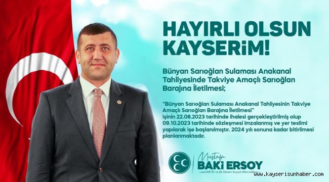 MHP'li Ersoy'dan Kayseri tarımına müjdeler