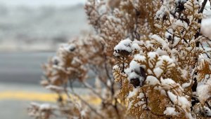 Kayseri'de cemre ile birlikte kar da düştü