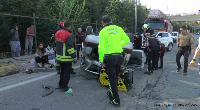 Kontrolden çıkan otomobil takla attı: 2'si ağır 4 yaralı