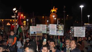Kayseri'de Filistin'e destek gösterisi