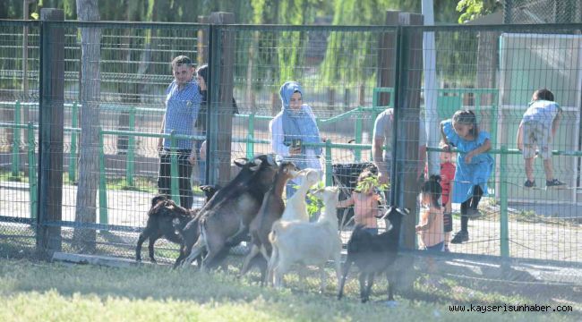 Büyükşehir Hayvanat Bahçesi'nin misafirlerine bayramda ziyaretçi akını