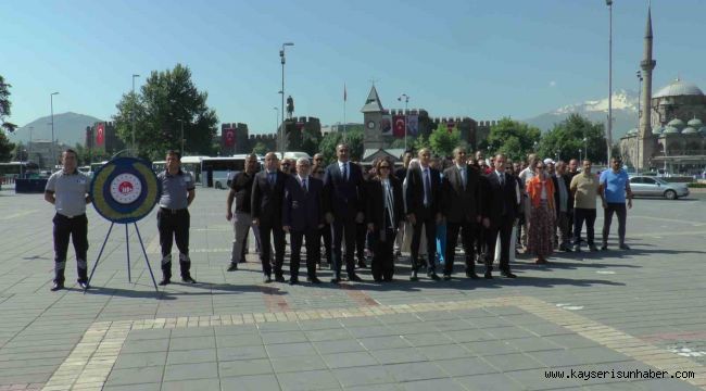 Kayseri'de Dünya Çevre Günü dolayısıyla çelenk koyma töreni düzenlendi