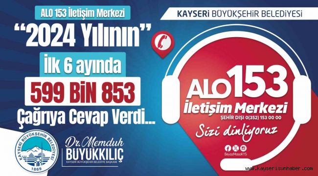 Alo 153 İletişim Merkezi, ilk 6 ayda 599 bin 853 çağrıya cevap verdi