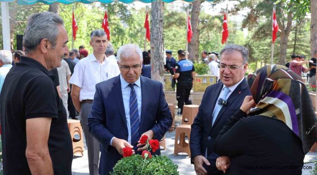 Başkan Özdoğan'dan 15 Temmuz da şehitlere ziyaret