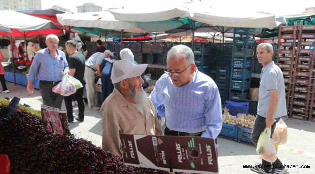 Büyükkılıç'tan semt pazarına ziyaret