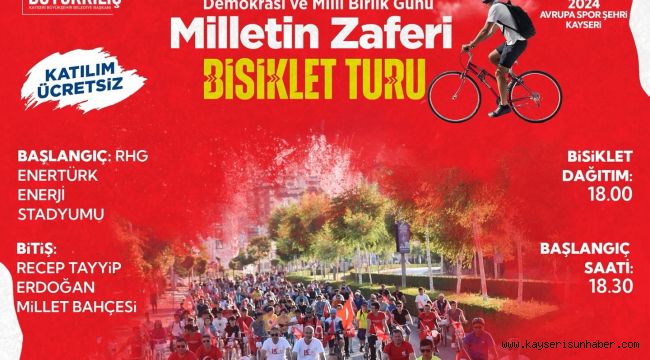 Büyükşehir'den 15 Temmuz'da bisiklet turu