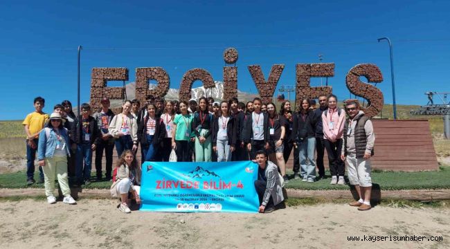 Erciyes A.Ş. Erciyes Dağı Bilim Okulu'nda 26 ilden öğrencileri zirvede buluşturdu