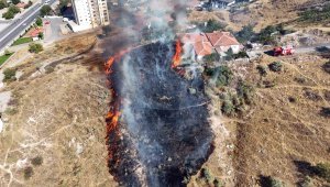 Kayseri'de korku dolu anlar: Evin etrafını alevler sardı