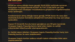 Kayserispor-Sivasspor maçının biletleri satışa çıkıyor