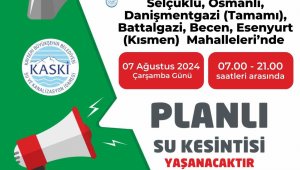 Melikgazi'deki 6 mahallede su kesintisi yaşanacak