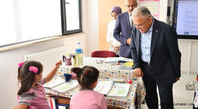 Başkan Büyükkılıç; Büyükşehir'in İncesu Saraycık'a kazandırdığı yeni okulu ziyaret etti