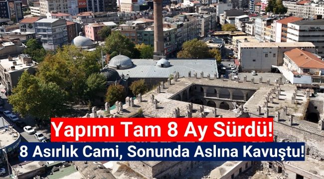 Kayseri'nin 8 asırlık camisi, yıllar sonra aslına kavuştu!