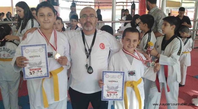 Kayseri'de Taekwondo kuşak terfi töreni yapıldı