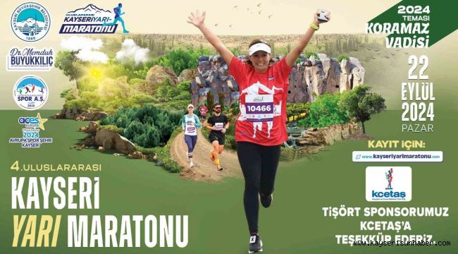 Koramaz Vadisi temalı Kayseri yarı maratonunda geri sayım başladı