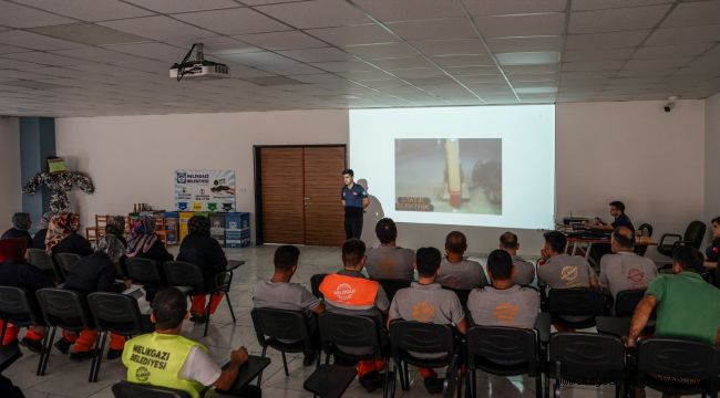 Melikgazi Belediyesi'nde personel için yangın eğitimi verildi