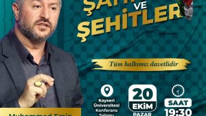 'Şahitler ve Şehitler' Konferansı Kayseri'de gerçekleşecek